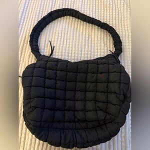 Elegant Black Quilted Shoulder Bag
